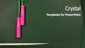  Presentation with blackboard - Slides enhanced with skipping rope on green blackboard background and a  colored foreground