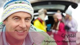  Presentation with boot camp certificate - Audience pleasing presentation design consisting of skis in boot of car backdrop and a violet colored foreground