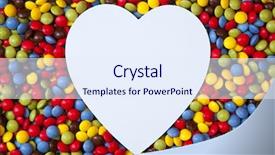  Presentation with smarties - Cool new slide set with skittle candy - heart shape inside smarties backdrop and a sky blue colored foreground