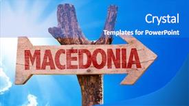  Presentation with macedonia - Amazing PPT theme having skopje - macedonia wooden sign with sky backdrop and a  colored foreground