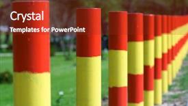  Presentation with street - Beautiful presentation featuring skopje - street poles in red backdrop and a  colored foreground