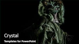  Presentation with witchcraft - Cool new presentation theme with skull fantasy halloween witchcraft voodoo backdrop and a black colored foreground