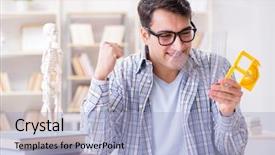  Presentation with medical student - Presentation theme consisting of skull fracture - medical student sitting background and a  colored foreground