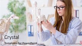  Presentation with skull - Beautiful slide set featuring skull fracture - student sitting in classroom backdrop and a lemonade colored foreground