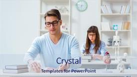  Presentation with medical students - Beautiful slides featuring skull fracture - two medical students studying backdrop and a light blue colored foreground