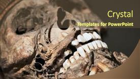  Presentation with skull - Presentation enhanced with skull-part-of-a-mummified background and a tawny brown colored foreground