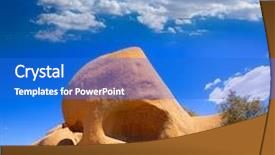  Presentation with joshua tree national park - Slide set with skull rock in joshua tree national park mohave desert yucca valley california usa background and a cobalt blue colored foreground