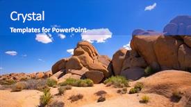  Presentation with joshua tree national park - Colorful presentation theme enhanced with skull rock in joshua tree national park mohave desert yucca valley california usa backdrop and a cobalt blue colored foreground