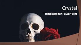  Presentation with catrina - PPT layouts featuring skull-with-red-rose-calavera background and a wine colored foreground