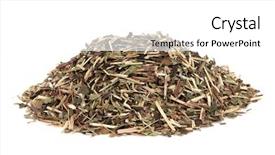  Presentation with alternative medicine - Colorful presentation design enhanced with skullcap herb used in natural alternative medicine over white background scutellaria backdrop and a white colored foreground