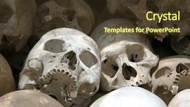  Presentation with phnom penh - Audience pleasing presentation theme consisting of khmer rouge victims in choeung backdrop and a tawny brown colored foreground