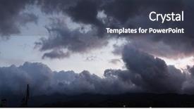  Presentation with sun blue sky and ocean - Presentation consisting of sky above ocean before storm background and a ocean colored foreground