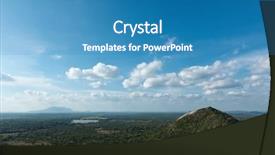  Presentation with sri lanka - Presentation theme featuring sky above small mountains covered background and a  colored foreground
