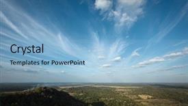  Presentation with sri lanka - Amazing slide set having sky above small mountains covered backdrop and a light blue colored foreground