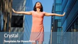  Presentation with pink sky - Amazing PPT layouts having sky and high-rise building backdrop and a  colored foreground