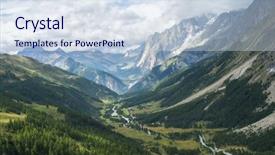  Presentation with rocky - PPT theme having sky and rocky mountain range background and a sky blue colored foreground