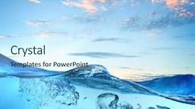 Presentation with water wave - Beautiful PPT theme featuring sky and sea water wave with bubbles illustration backdrop and a sky blue colored foreground