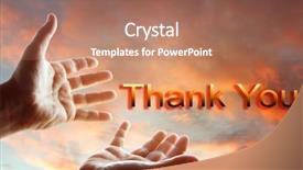  Presentation with thank - PPT layouts with sky and the word thank background and a coral colored foreground