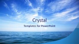 Presentation with water ocean - Slides with sky and water of ocean background and a light blue colored foreground