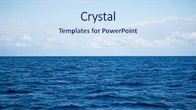  Presentation with water ocean - Presentation design featuring sky and water of ocean background and a sky blue colored foreground