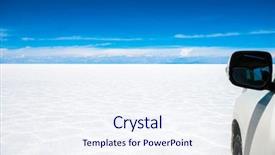  Presentation with bright white - Amazing theme having sky and white car side backdrop and a sky blue colored foreground