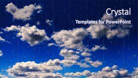  Presentation with plain clear navy blue blue and white cloudy - Theme featuring sky and white clouds puzzle background and a navy blue colored foreground