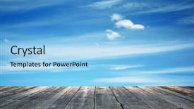  Presentation with wood floor wiht lighting - PPT theme enhanced with sky and wood floor background background and a light blue colored foreground