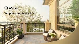  Presentation with furniture - Beautiful slide deck featuring sky apartment - decoration and furniture in modern backdrop and a lemonade colored foreground