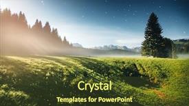  Presentation with misty - Audience pleasing presentation design consisting of sky astro - misty summer night backdrop and a tawny brown colored foreground