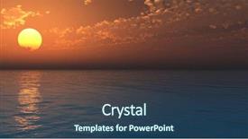  Presentation with artwork - Amazing presentation design having sky at sunset - digital backdrop and a ocean colored foreground