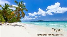  Presentation with virgin islands - Colorful slides enhanced with sky at tortola british virgin backdrop and a sky blue colored foreground