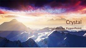  Presentation with solar tree evening landscape - Colorful PPT theme enhanced with sky austria europe beauty world backdrop and a lemonade colored foreground