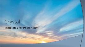  Presentation with scene - Colorful slides enhanced with sky-background-and-sea-sunset backdrop and a light blue colored foreground