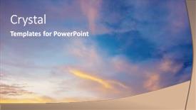  Presentation with nature - Presentation consisting of sky-background-and-sea-sunset background and a ocean colored foreground