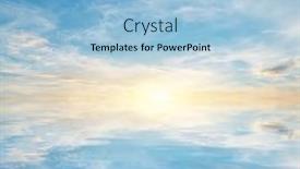  Presentation with reflection - Theme with sky-background-at-sunset background and a light blue colored foreground