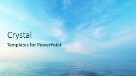  Presentation with nature sun leaves - PPT theme consisting of sky background on sunset nature background and a light blue colored foreground