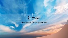  Presentation with nature - Theme with sky background on sunset nature background and a light blue colored foreground