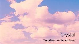  Presentation with pink and blue acrylic - Cool new PPT layouts with sky background with pink clouds backdrop and a lemonade colored foreground