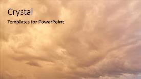  Presentation with clouds - Beautiful presentation design featuring sky background with reddish clouds backdrop and a  colored foreground