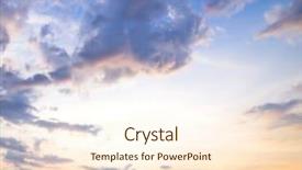  Presentation with sky blue - Colorful PPT theme enhanced with sky background with tiny clouds backdrop and a cream colored foreground