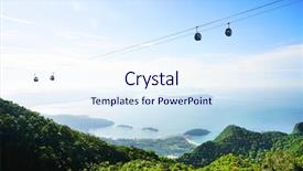  Presentation with cable - Cool new theme with sky bridge and cable car backdrop and a sky blue colored foreground