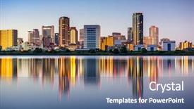  Presentation with osaka - Colorful slide deck enhanced with sky building - osaka japan skyline backdrop and a ocean colored foreground