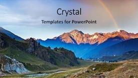  Presentation with beautiful landscapes - Slides with sky caucasus mountains beauty world background and a light blue colored foreground