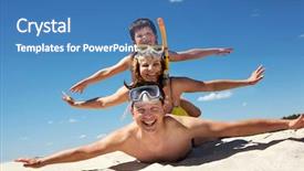  Presentation with prodigal son - Theme having sky diving - portrait of cheerful couple background and a teal colored foreground