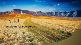  Presentation with vintage retro - PPT theme consisting of sky dramatic scene and picture background and a  colored foreground