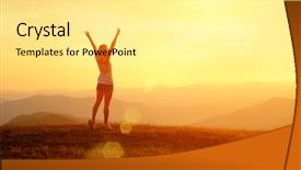  Presentation with cliff - PPT layouts consisting of sky enjoying the success free background and a blonde colored foreground