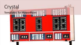  Presentation with scoreboard - Slide deck featuring sky for game day sports background and a lemonade colored foreground