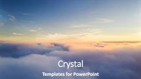  Presentation with aerial - Slide deck having sky from aerial view airplane background and a ocean colored foreground