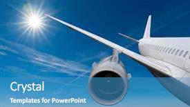  Presentation with airplane crash - PPT theme consisting of grandfather working with a soldering background and a violet colored foreground.