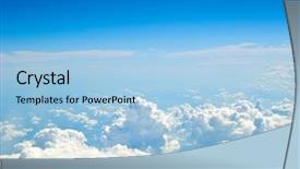  Presentation with aircraft - Audience pleasing presentation theme consisting of sky landscape made from aircraft backdrop and a light blue colored foreground